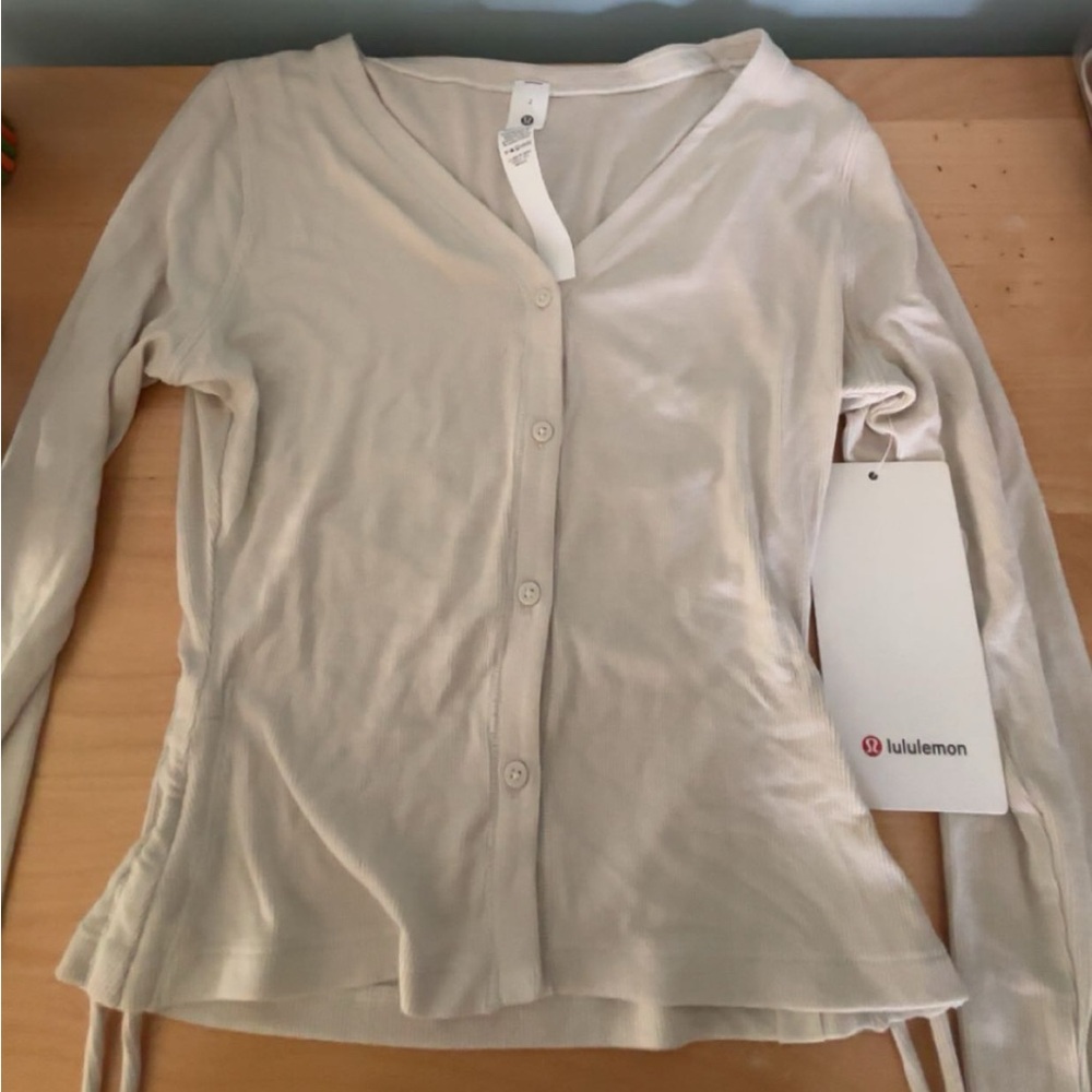 lululemon athletica Off-White Button-Down Women's Shirt